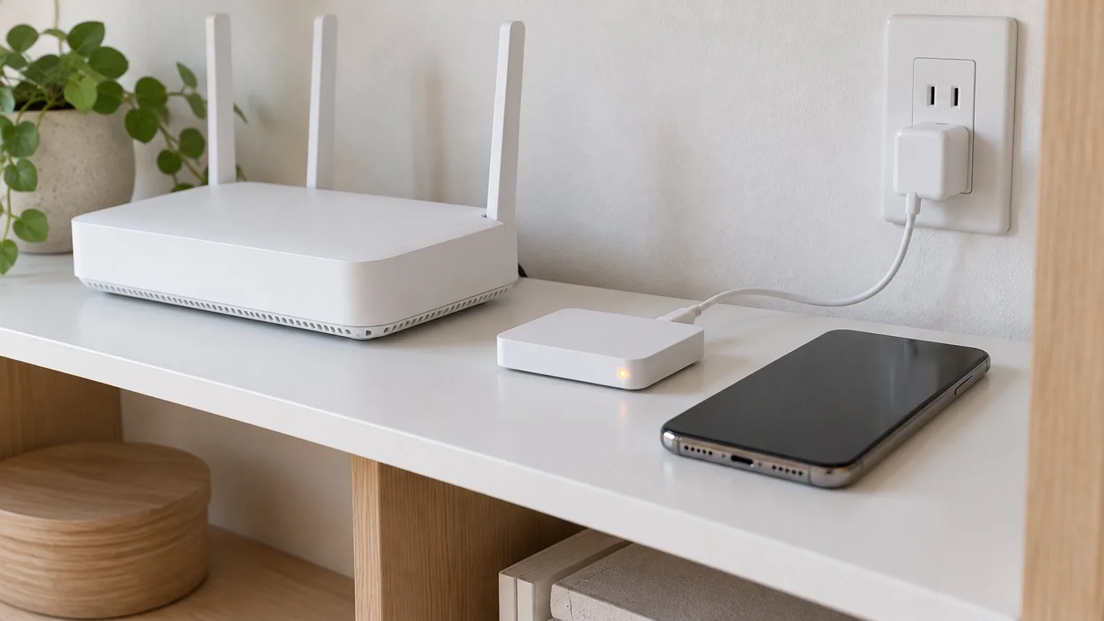 ルーターの隣に置いた HomeBox